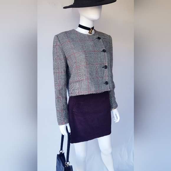 Vintage Houndstooth Short Suit Jacket ✨ - Picture 3 of 11